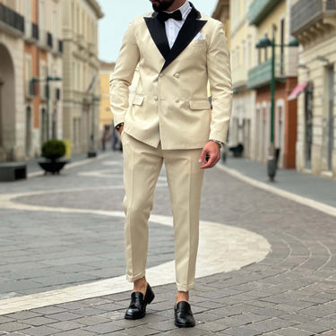 Abito smoking doppiopetto crema - FLAG STORE